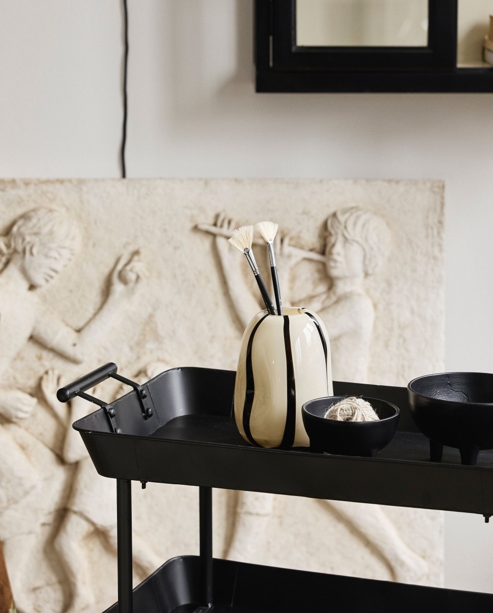 FULDA rullebord i jern - 66x41 - sort - naordal.com