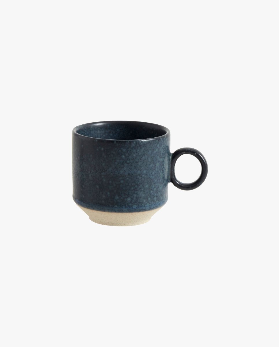 GRAINY espresso kop i keramik m/hank - mørkeblå - naordal.com