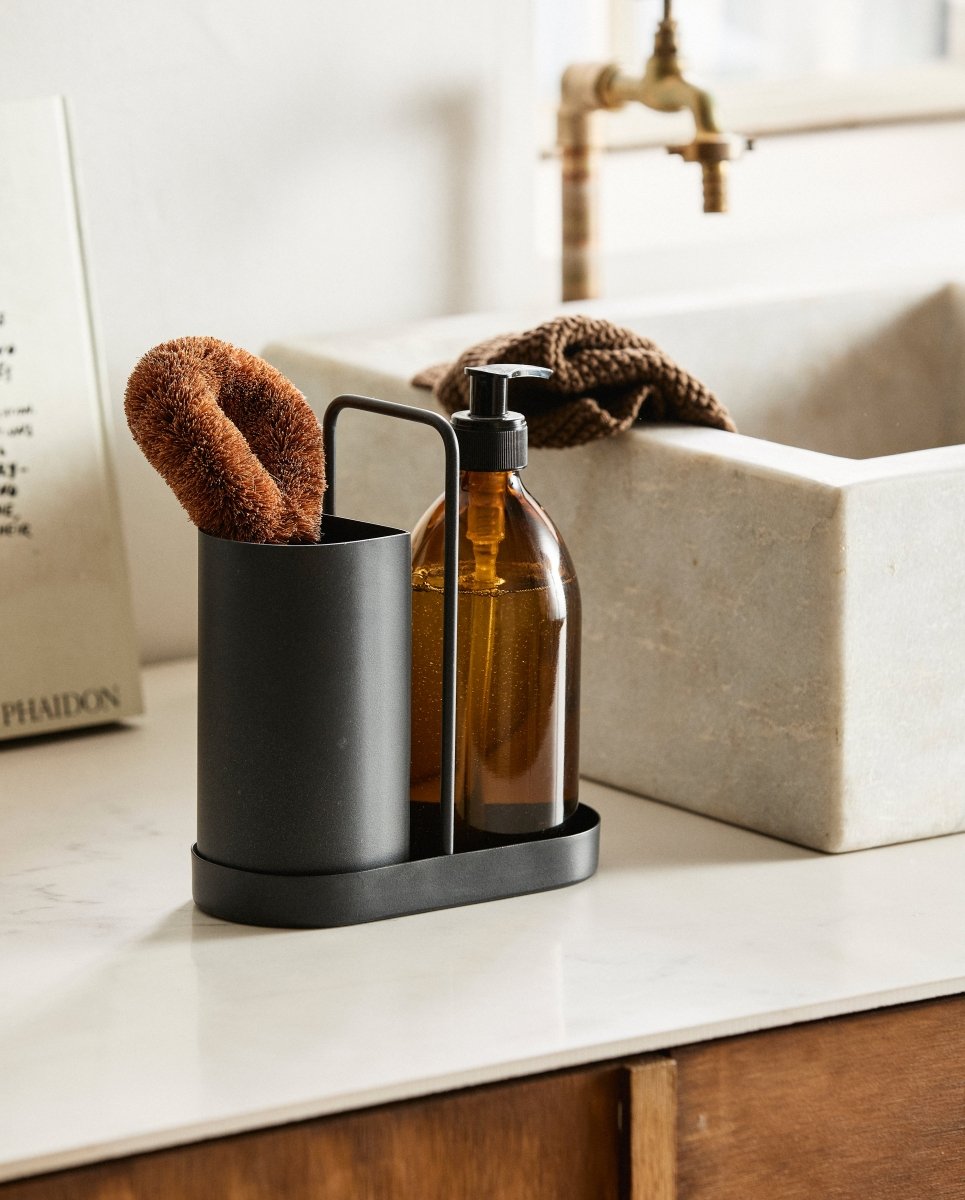 KAKI holder til opvaskebørste - 8,4x17,9 cm - sort - naordal.com