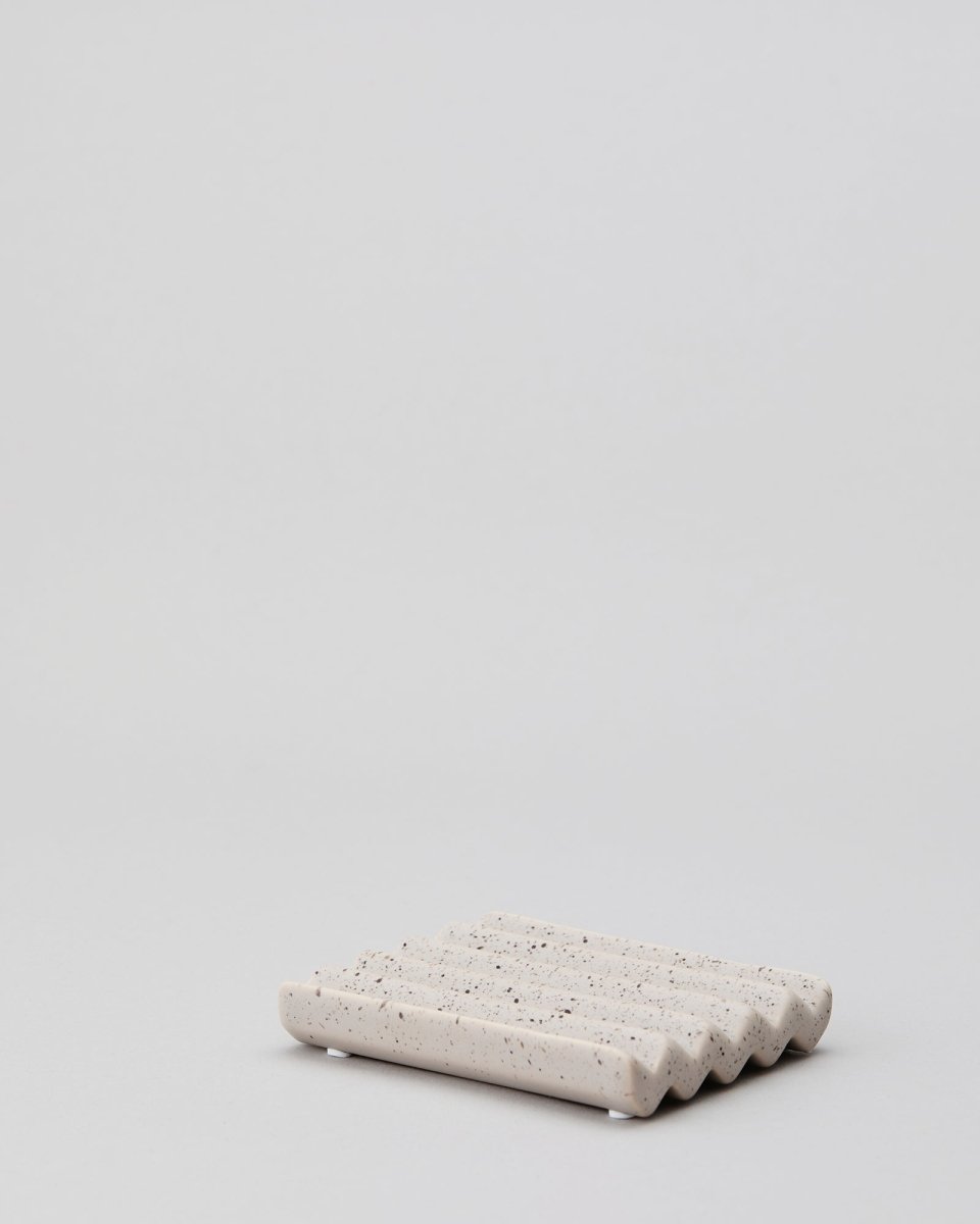 Keramik sæbeskål, S | TERRAZZO 8 x 10 cm - naordal.com