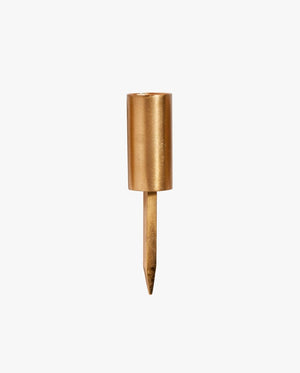 KURA lysholder i jern med spyd - h12 cm - guld finish - naordal.com