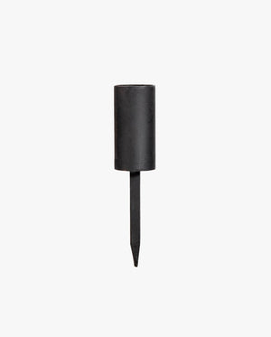 KURA lysholder i jern med spyd - h12 cm - sort - naordal.com