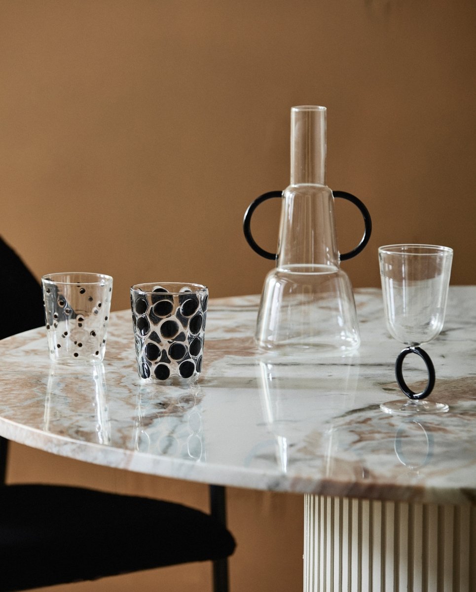 PISUM drikkeglas - klar/sort - naordal.com