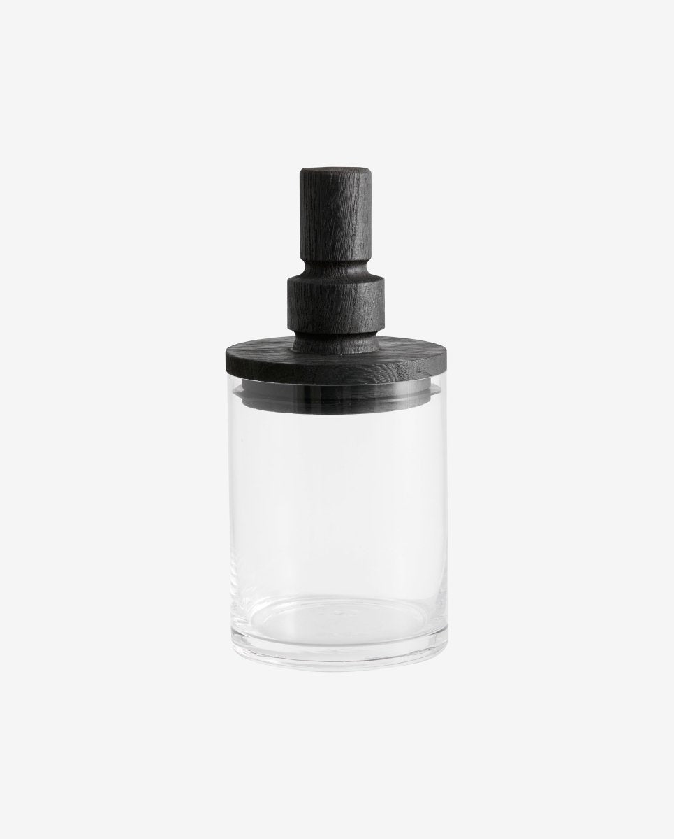 SALVIE opbevaringsglas med låg i sort, S - klar - naordal.com