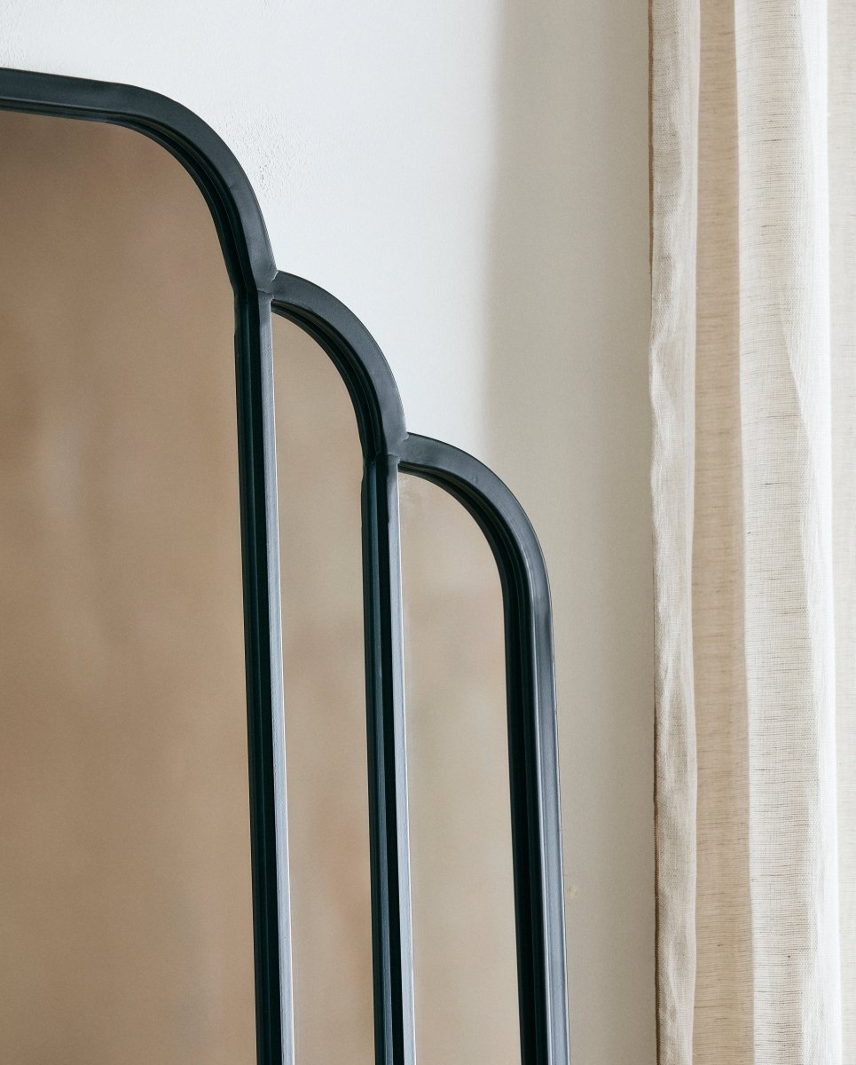 SKYLARK stort spejl i jern - 200x100 cm - sort - naordal.com