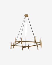 Lysekrone til 20 pærer - ø142 cm - messing finish