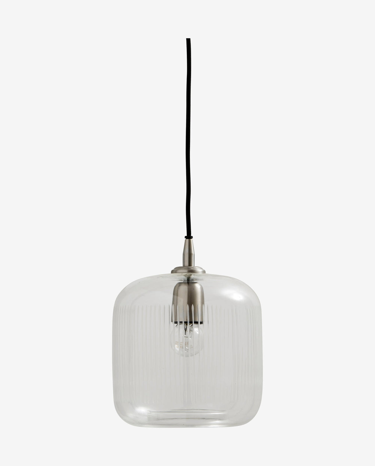 BRIGHT pendel i klar glas - h21 cm