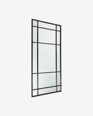SPIRIT spejl med jernramme - 204x102 cm - sort