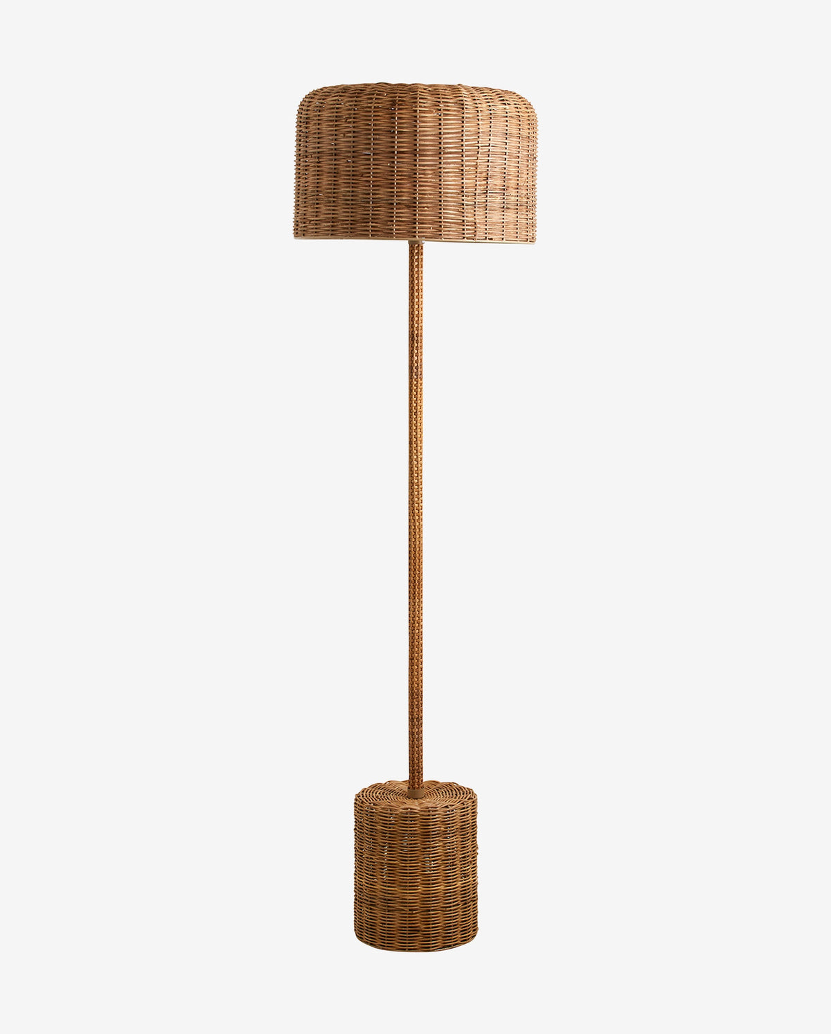 CANE gulvlampe i flettet sukkerrør - h152 cm - natur