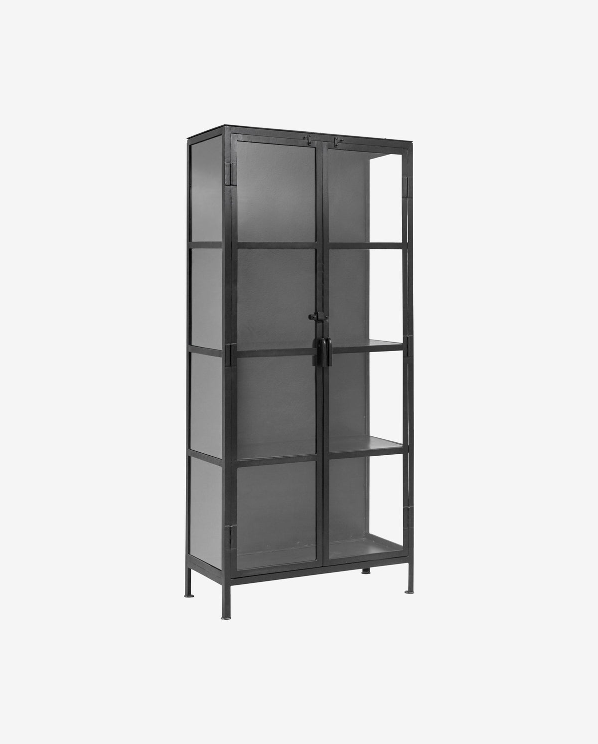 PHOENIX vitrineskab i jern - 175x80 - sort