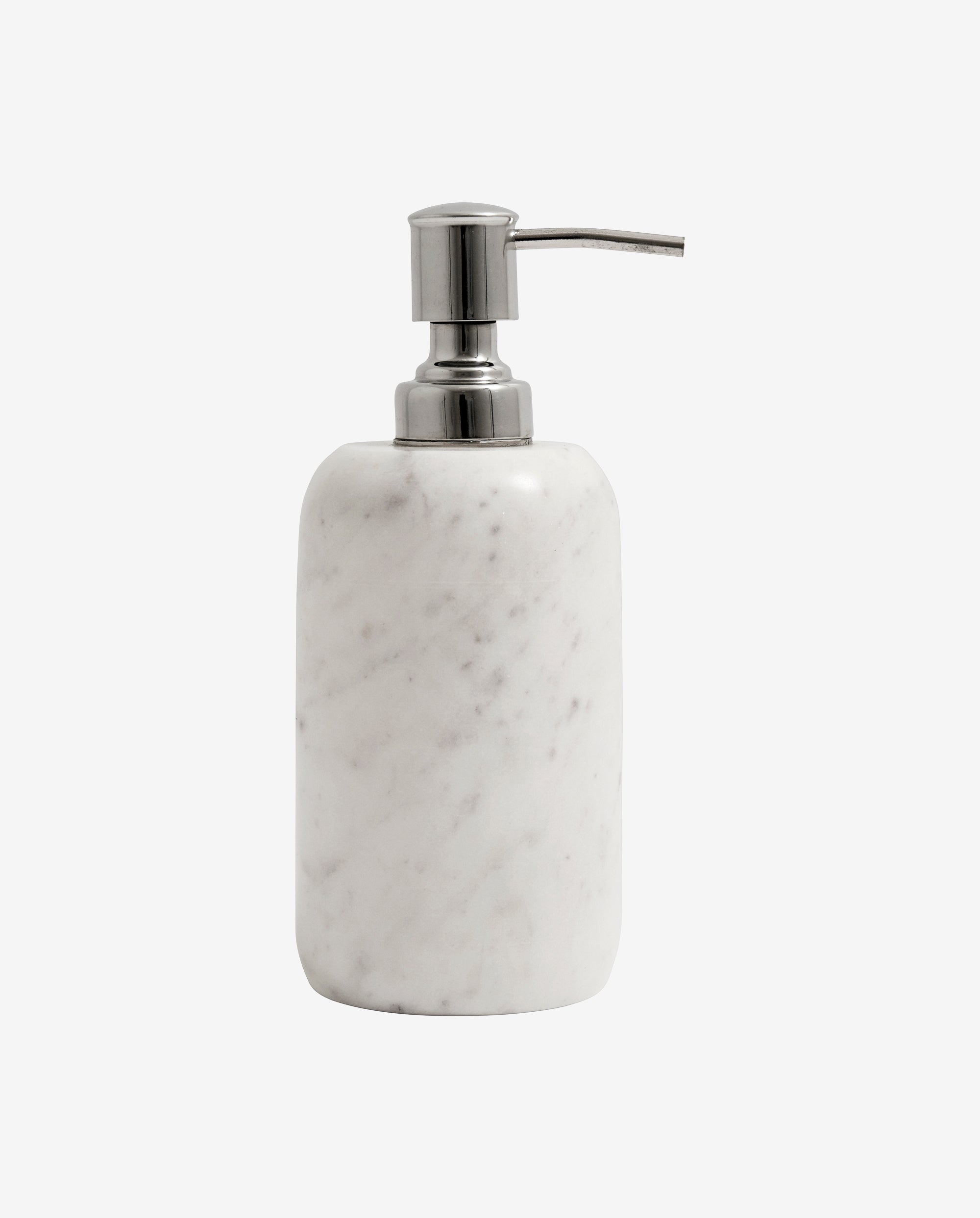 MARBLE sæbedispenser i marmor - h13 cm - hvid