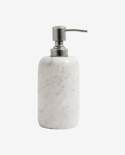 MARBLE sæbedispenser i marmor - h13 cm - hvid