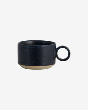 GRAINY tekop i keramik m/hank - h5,5 cm - mørkeblå