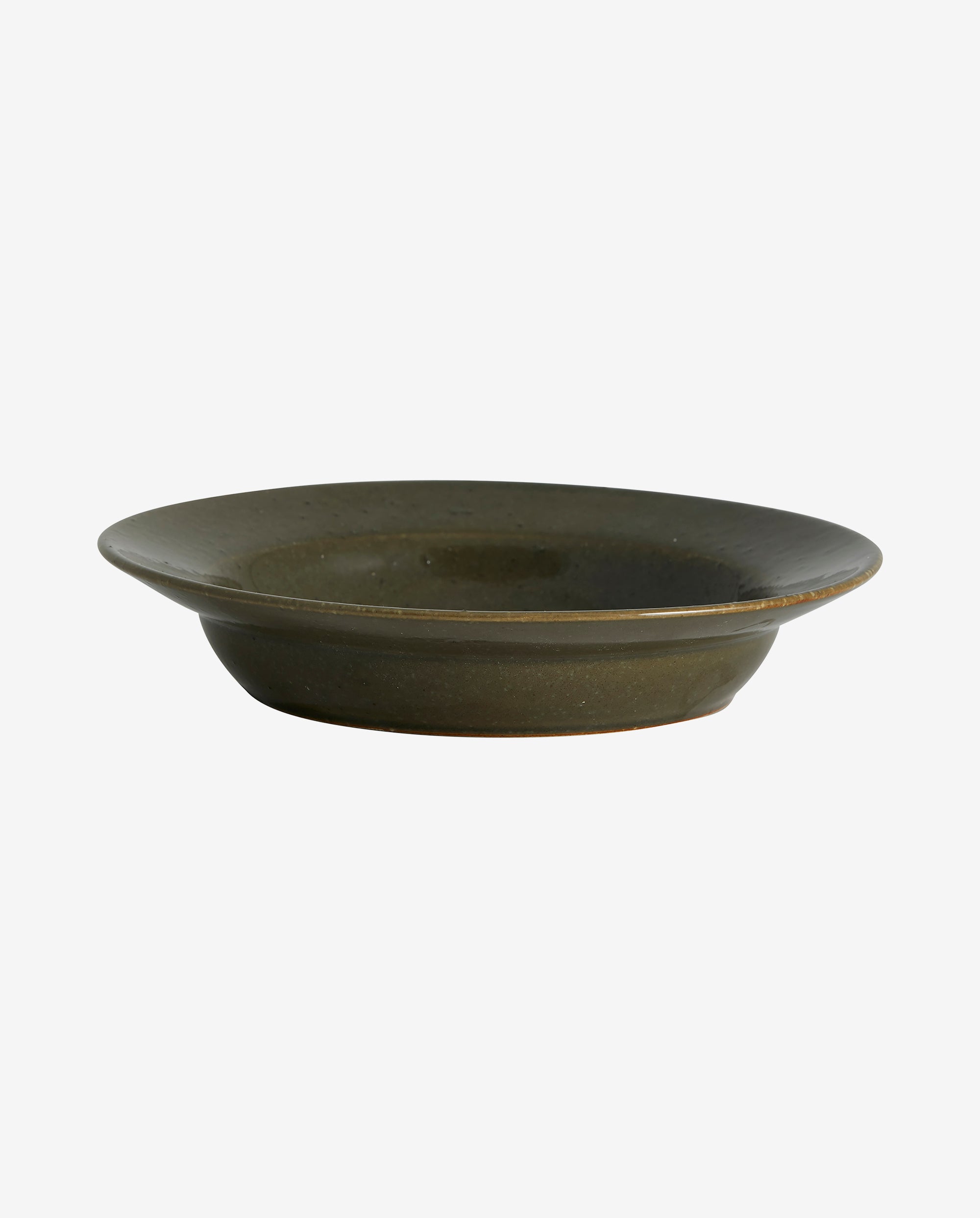GRAWA dyb tallerken - ø21 cm - mørk grøn