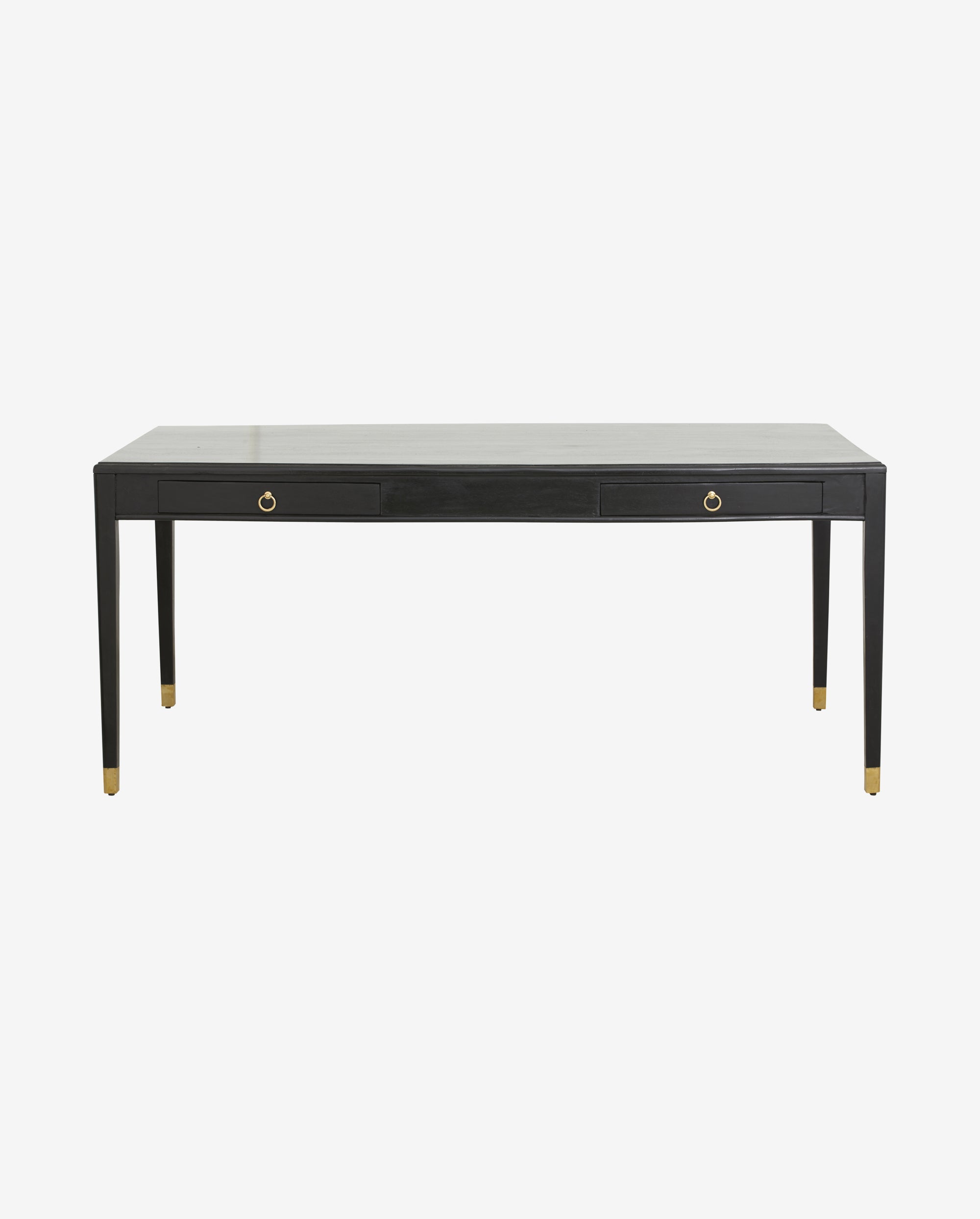 EMS skrivebord i mangotræ - 179x90 - sort/guld finish