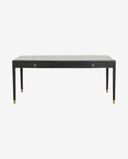 EMS skrivebord i mangotræ - 179x90 - sort/guld finish
