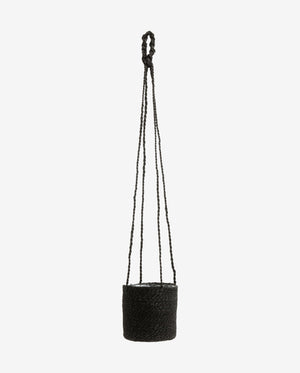 Hænge urtepotte i jute - ø16 cm - sort