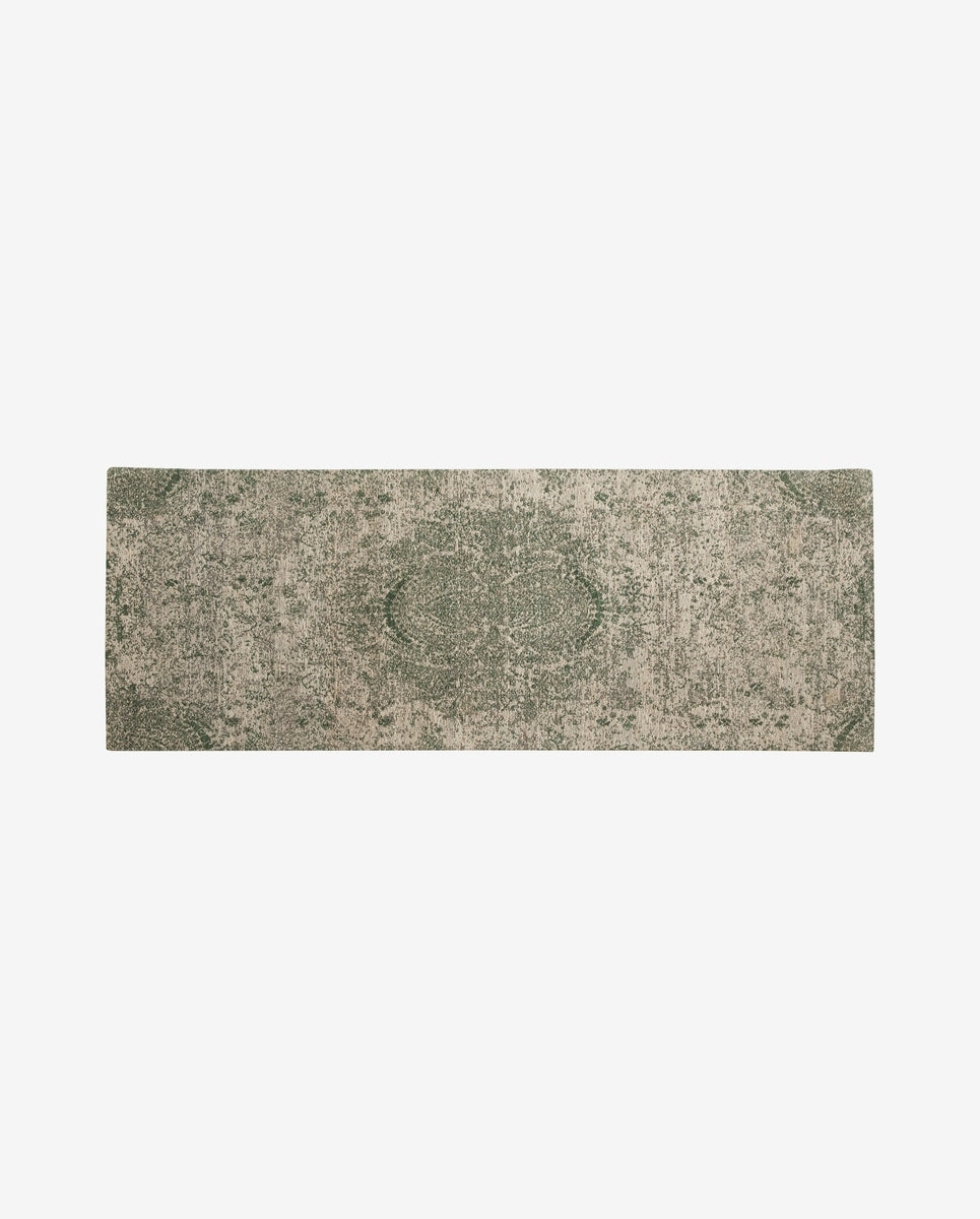 ARIA jacquardvævet tæppe, 75x200 cm - grøn/beige