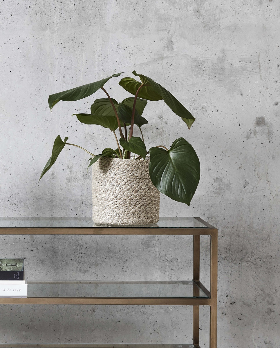 Urtepotte i jute - ø18 cm - natur