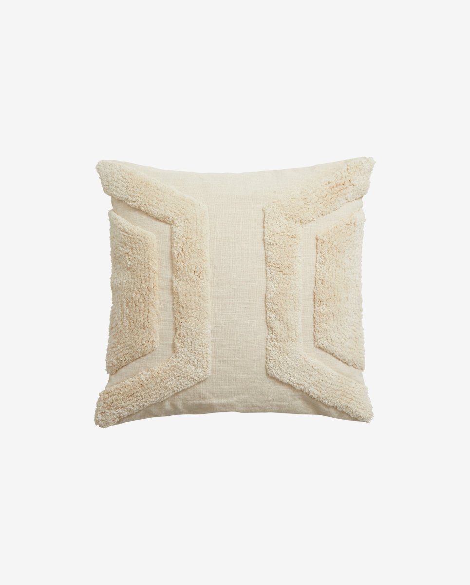 ALYA pudebetræk med rya - 48x48 - off white - naordal.com