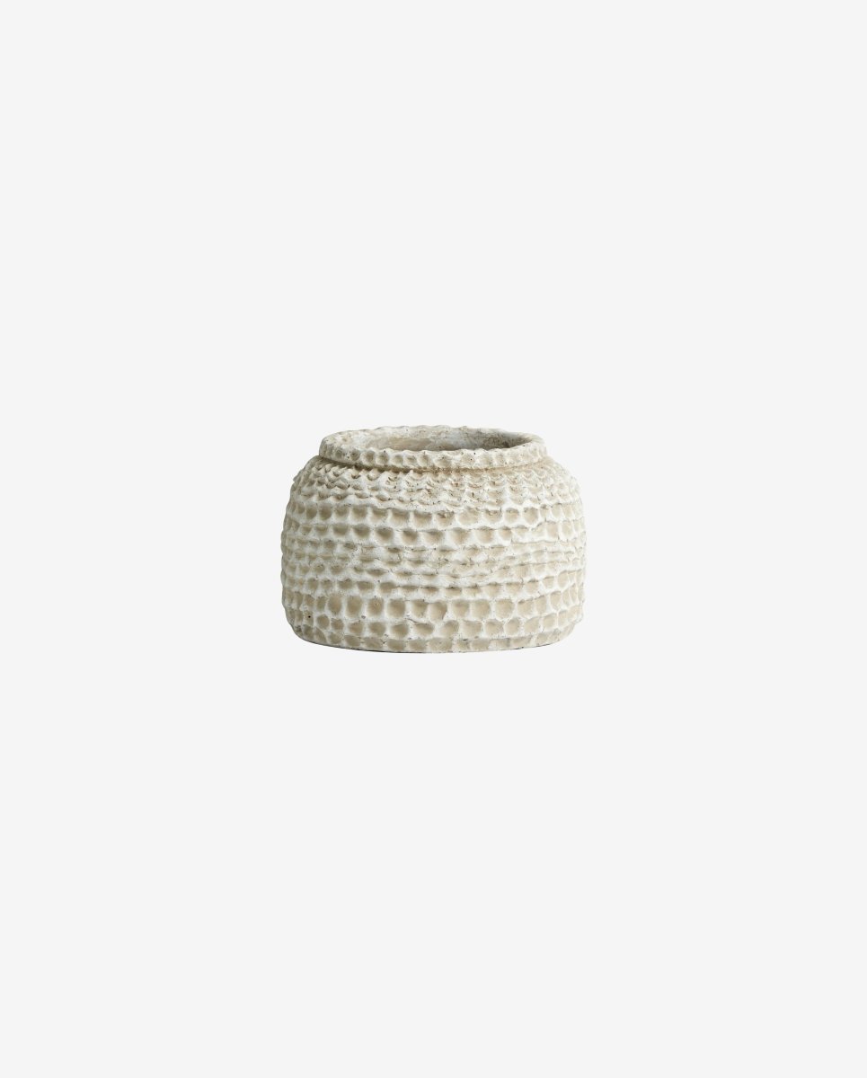 AOBA krukke i cement, S - Hvid - naordal.com