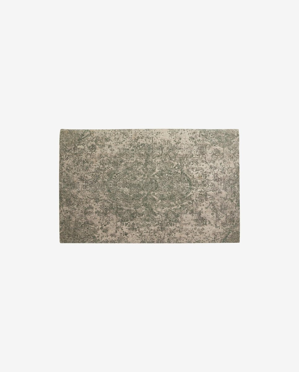 ARIA jacquardvævet tæppe - 160x240 cm - grøn/beige - naordal.com