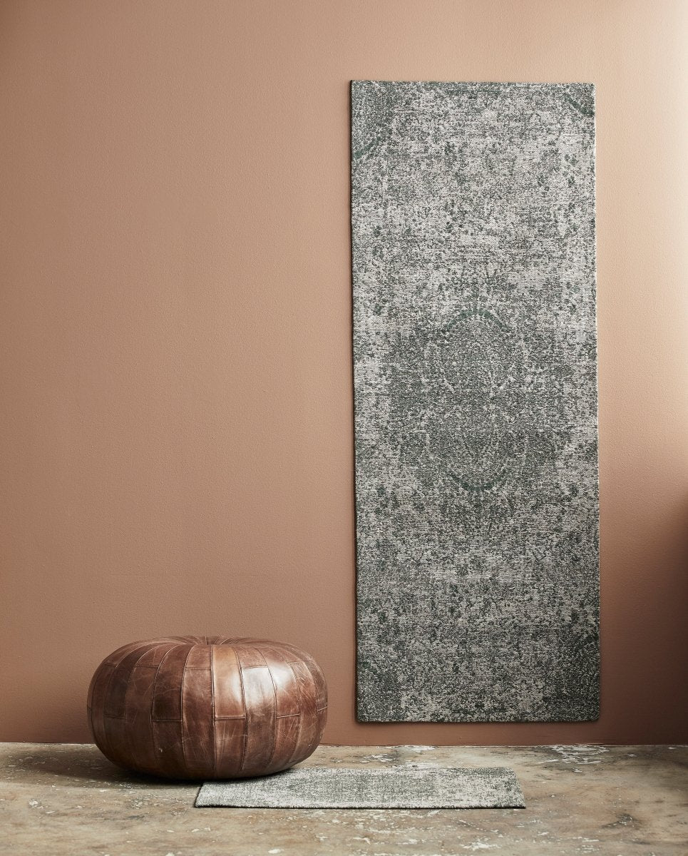ARIA jacquardvævet tæppe - 75x200 cm - grøn/beige - naordal.com