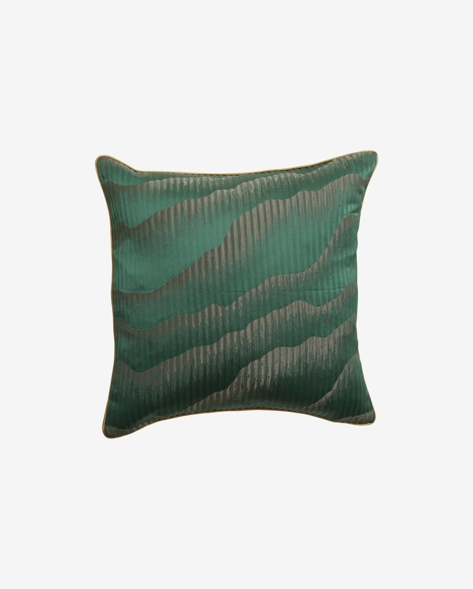 AVIOR pudebetræk i satin - 45x45 - mørkegrøn - naordal.com