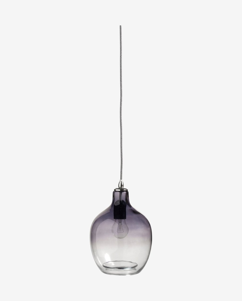 BUBBLE pendel i glas - h26 cm - røgfarvet - naordal.com