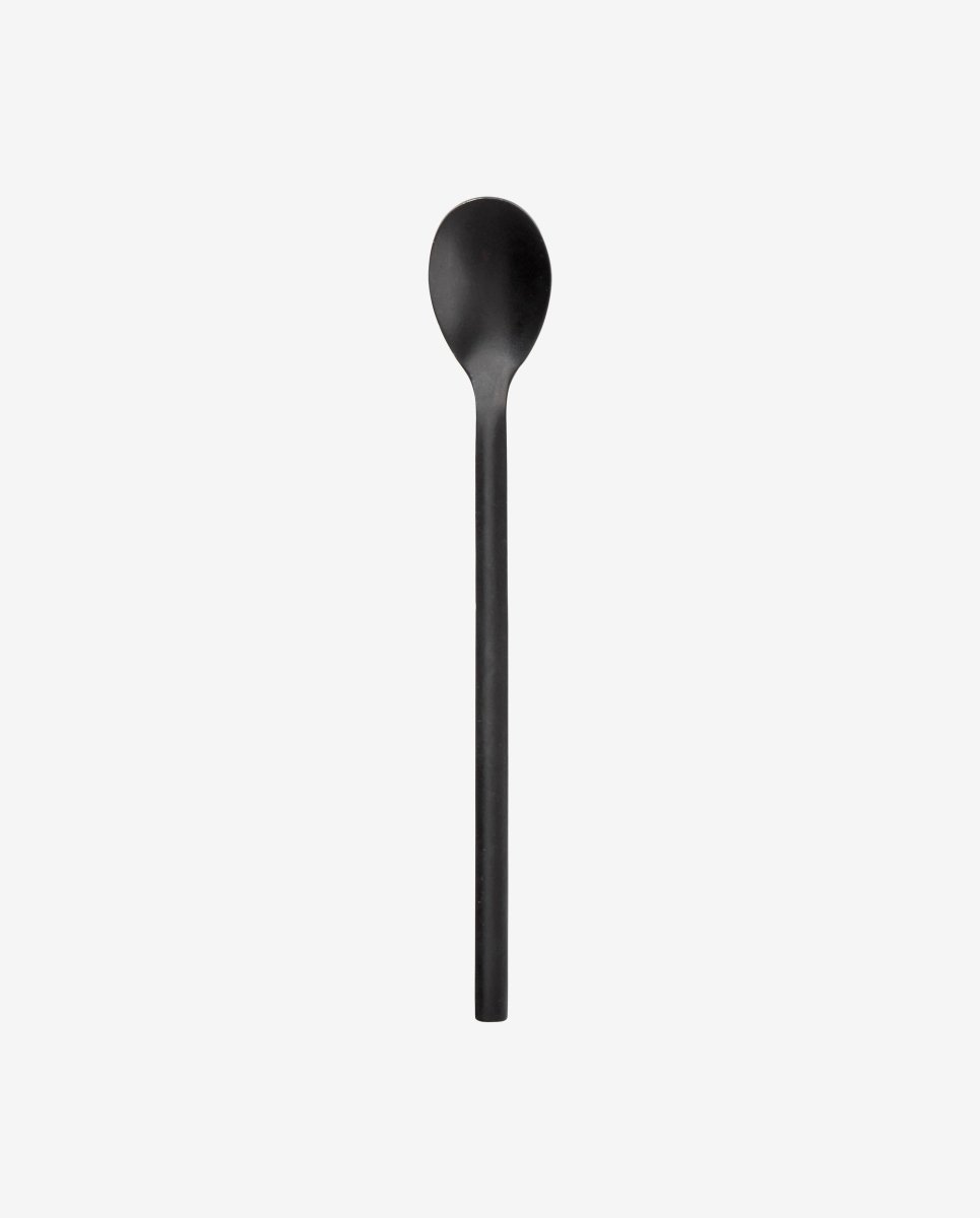 Café latte ske i rustfrit stål - l19 cm - mat sort - naordal.com