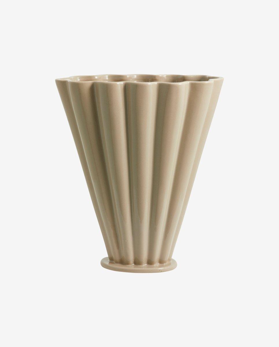 COLLA vase i keramik - h28,5 cm - sand - naordal.com