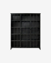DOWNTOWN vitrineskab i jern - 180x150 - sort - naordal.com