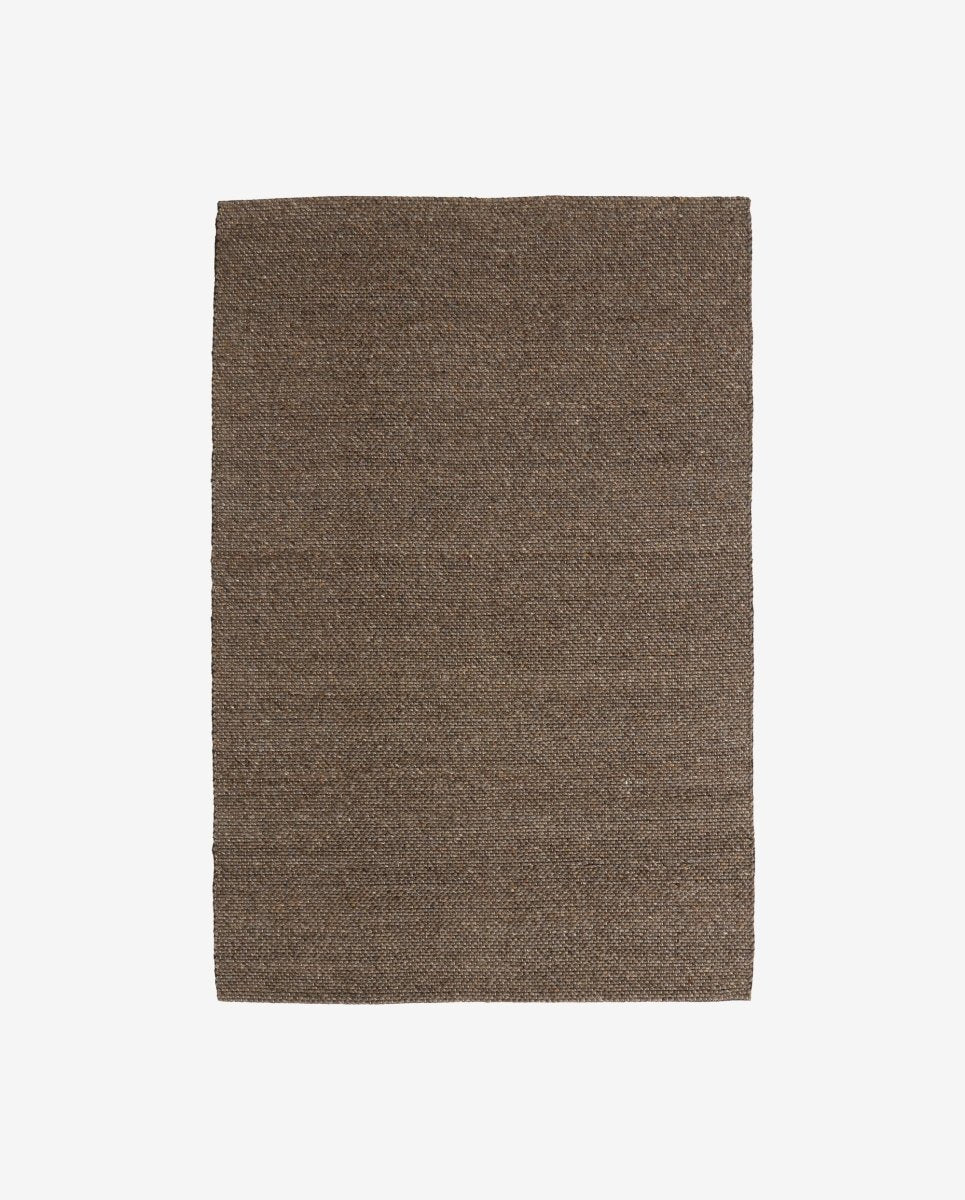 FIA håndvævet uldtæppe - 200x290 cm - grå/brun - naordal.com