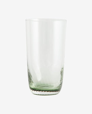 GARO højt drikkeglas - h15 cm - klar glas/grøn - naordal.com
