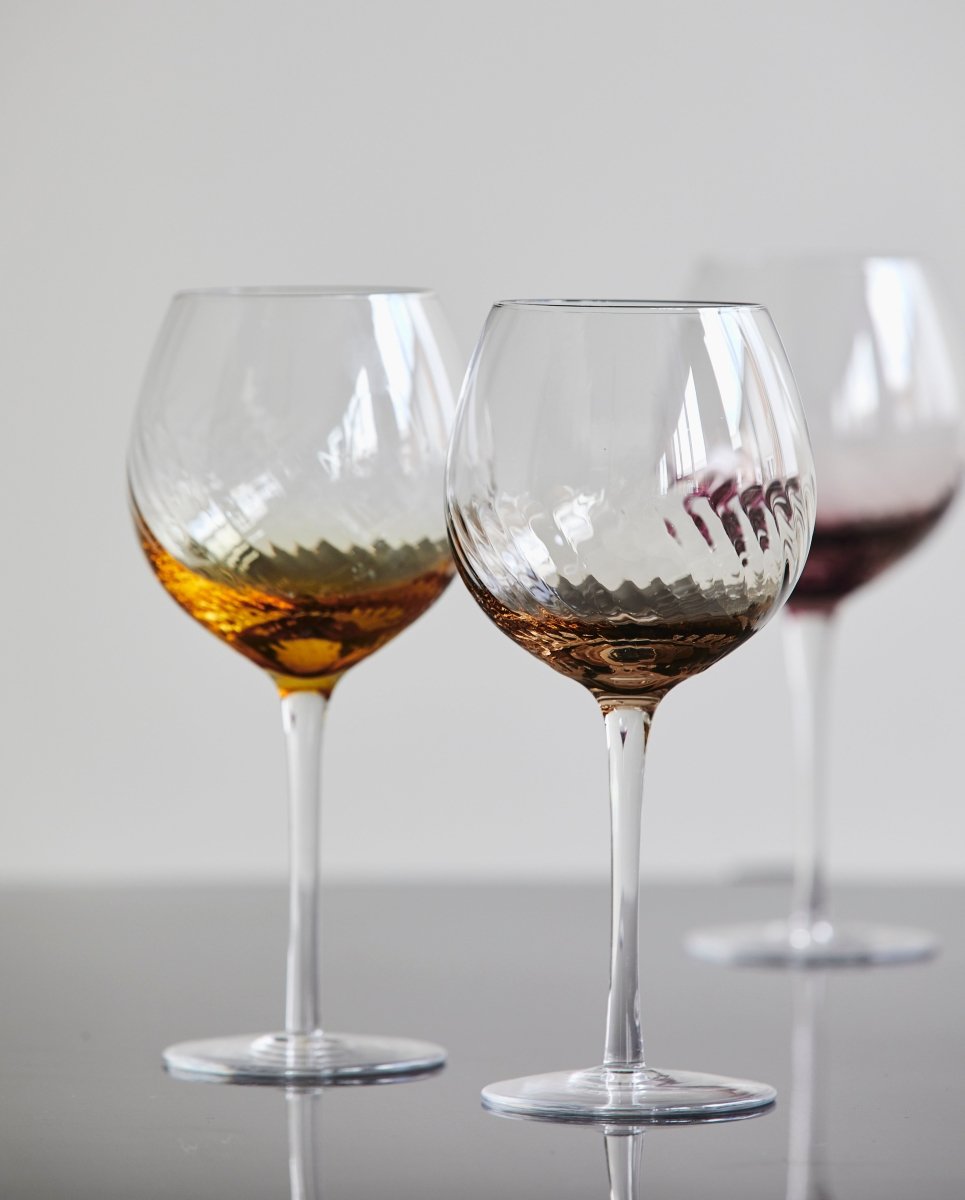 GARO vinglas - h23 cm - klar glas/brun - naordal.com