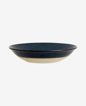 GRAINY dyb tallerken i keramik - ø22 cm - mørkeblå - naordal.com