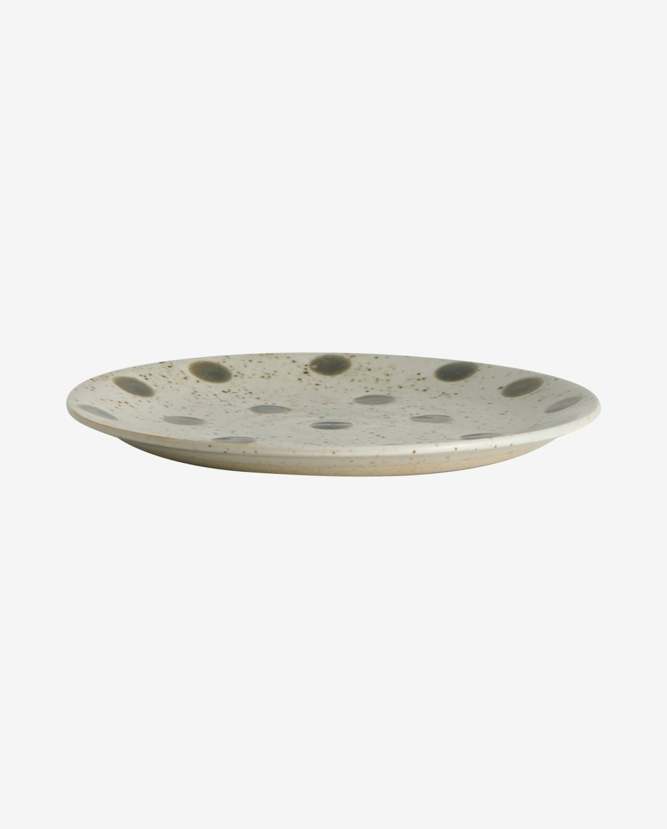GRAINY underkop / kagetallerken - ø14 cm - sand/grøn - naordal.com