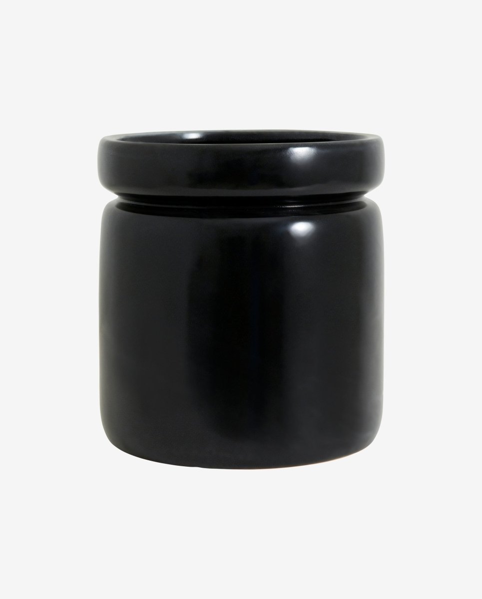 ISA urtepotte i keramik - ø25 cm - sort - naordal.com
