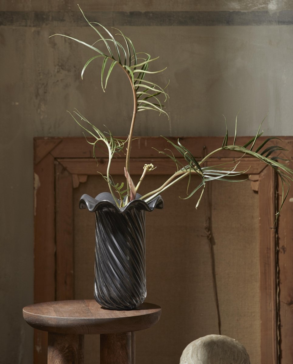 KORO vase, glas - grå - naordal.com