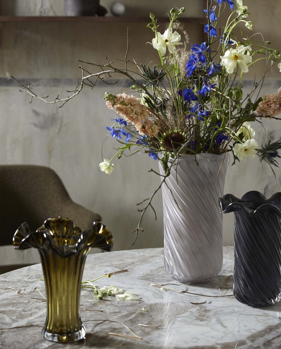 KORO vase, glas - grå - naordal.com