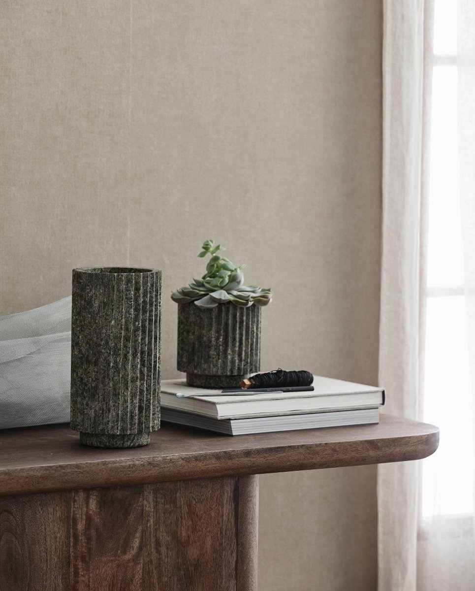 LOON urtepotte - grøn marmor - naordal.com