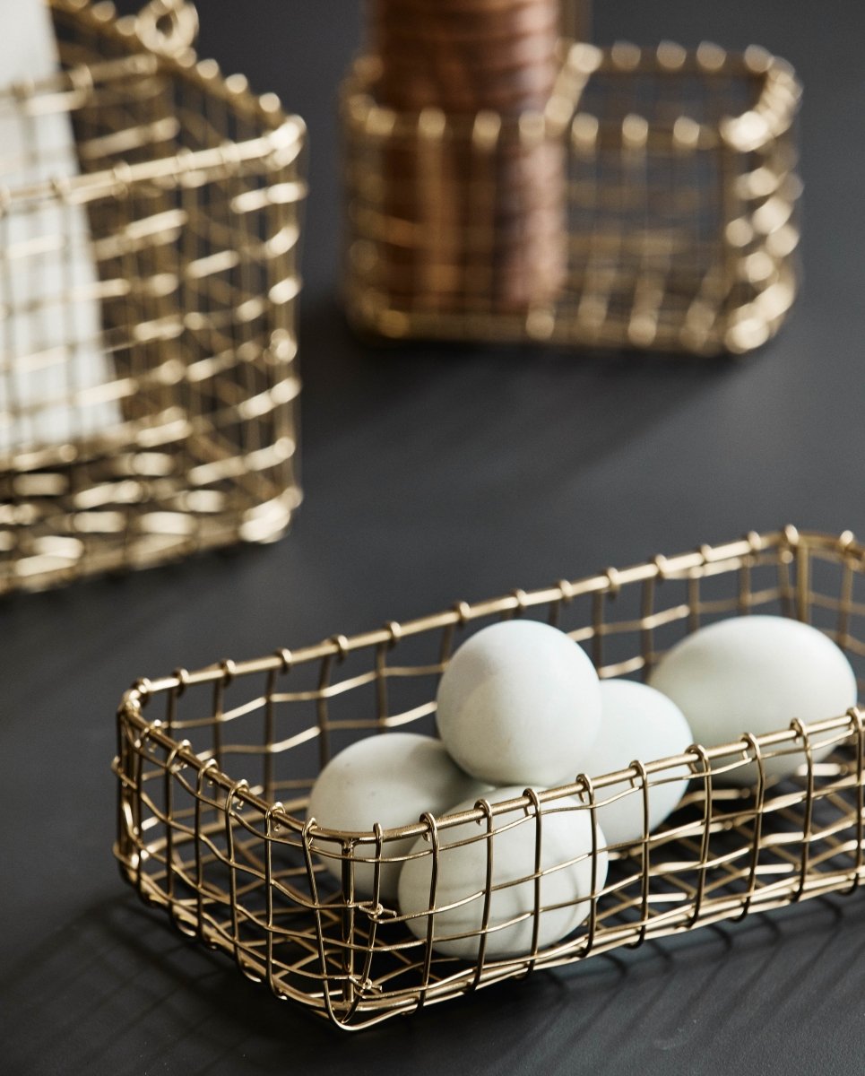NAVITI opbevaringskurv - guld finish - naordal.com