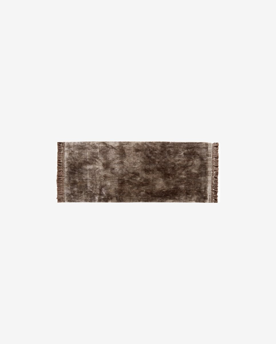 NOBLE tæppe med frynser - 75x200 - varm grå - naordal.com