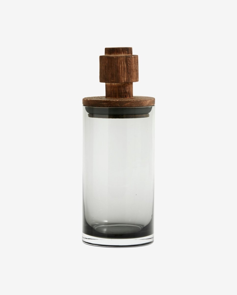 SALVIE opbevaringsglas med låg i træ - 900 ml - naordal.com