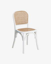 WICKY spisebordsstol med flet - hvid/natur - naordal.com