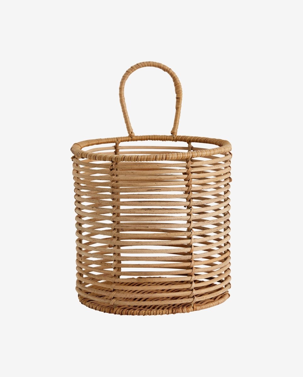ZADAR fletkurv i rattan - ø18 cm - natur - naordal.com